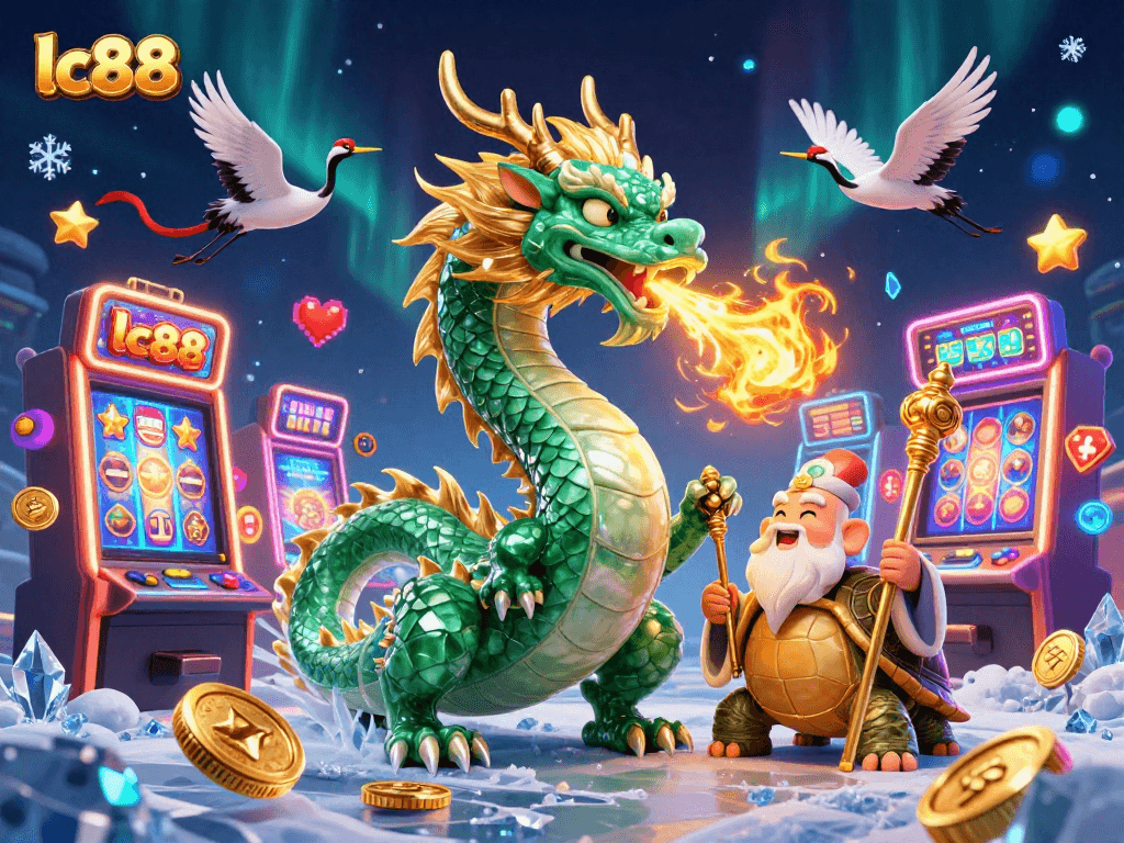 Experience premium gaming excitement at lc88 with vibrant 3D casino elements in a visually rich scene.