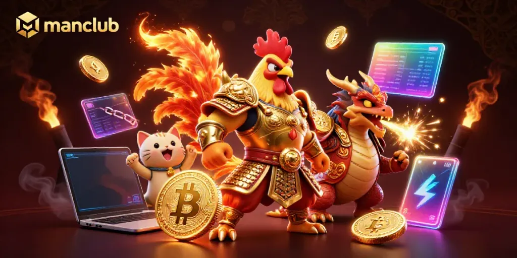 Experience exciting game adventures at Manclub with 3D characters and rich casino elements.