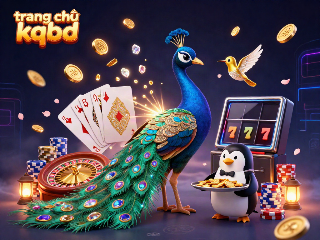 Experience the vibrant ambiance at trang chủ kqbd with the aristocratic peacock, golden chips, and dynamic game elements.