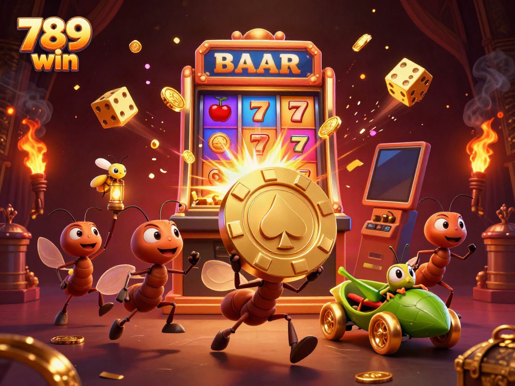 Spin the wheel with 789 win, featuring an exciting heist scene with vibrant casino elements.