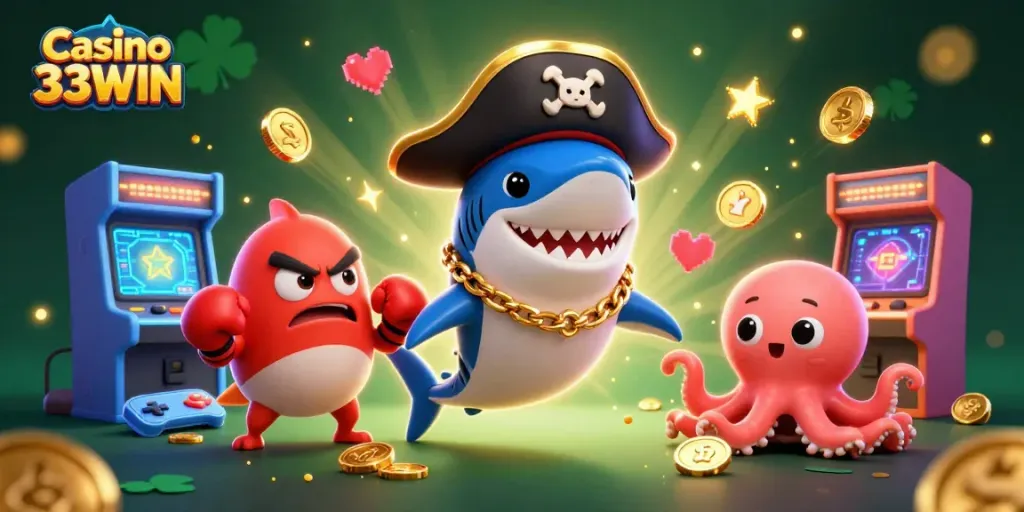 Engage in thrilling gameplay at Casino 33WIN with vibrant characters and casino-themed adventures.