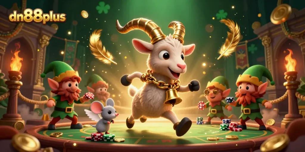 Engage with dn88plus in a vibrant holiday-horror casino featuring Krampus and playful mascots.